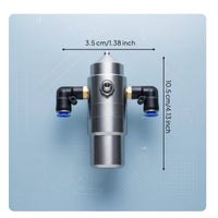 Resistant Air Atomizing Spray Nozzle Long-Lasting Construction Two-Fluid Misting Nozzle Adjustable Flow Stainless Steel Misting Head Wide Coverage for Corrugated Cardboard Production, Dust Suppression