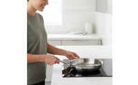 Stainless Steel Frying Pan Works on All Cooktops Three-Layer Skillet PFOA & PTFE Three-Layer Clad Skillet for Professional Chefs