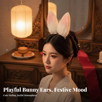2 Pieces Soft Hare Ear Fastener S Ancient Design Hare Ear Hair Fastener S Creature Ears Cute Design Costume Headwear Easy To