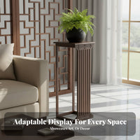 New Chinese aesthetic Multi-Tier Bamboo Display Rack Floor-Standing upright Planter Rack tranquil Inspired Design Plant Stand Space-Saving for Bonsai lovers, Home Decorators, Collectors, Living Room, Balcony, Bedroom, Office