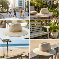 Knit Fedora Foldable Wide Brim Fedora Lightweight for Beach