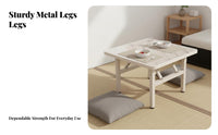 Foldable Design Square Folding Table Space-Saving Square Card Table Multipurpose Portable Furniture Easy to Use for Street Vendors, Event Organizers, Dorm Room, Small Areas, Market Stall, Outdoor