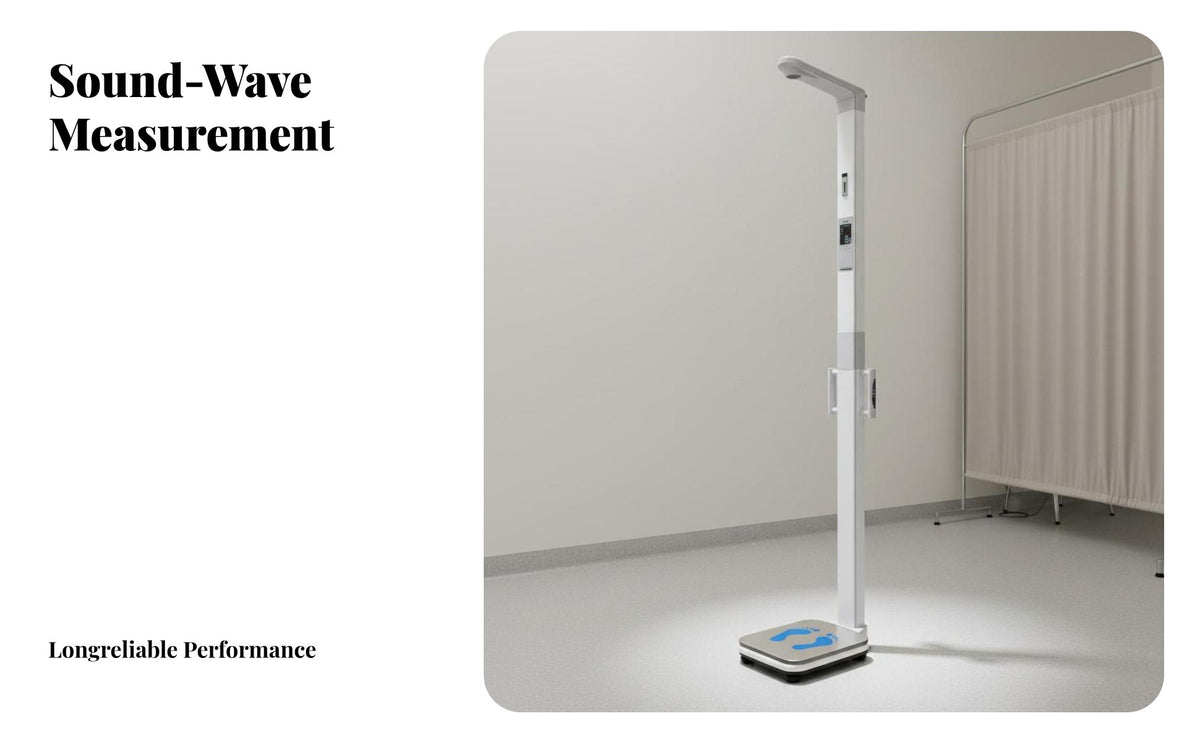 Sound Wave Height and Weight Scale High Precision Electronic Height Weight Machine Large Digital Display Digital BMI Scale with Stadiometer