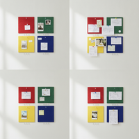 Dopamine Felt Board Wall Decor with Adhesive and Pushpins, Nordic Style Photo Display & Message Board