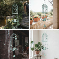 Birdcage Wind Chime Ornamental Wind Chime with Bell Outdoor for Patio, Balcony