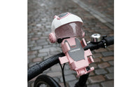 Bike Phone Holder with Helmet Enclosure-Hand Motorcycle Phone Mount with Sun Visor Easy Installation Navigation Cradle