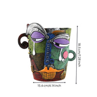 Resin Face Pot Handcrafted Face Planter Decorative