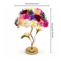 Dimmable Flower Lamp with USB Dimmer Decorative Rose Lamp Elegant for Bedroom, Nightstand, Vanity, Wedding