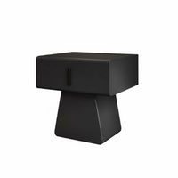 Modern Minimalist Nightstand with Storage Luxury Aesthetic Single-Drawer Pedestal Cabinet Compact Size Bedside Table Sturdy Construction for Homeowners, Apartment Dwellers, Students, Guest Room, Hotel, Entryway, Office