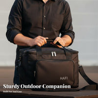 Heavy Duty Padded Speaker Bag Rugged Exterior Portable Speaker Carrying Case External Storage Pockets for DJs, Outdoor, Travel, Gigs