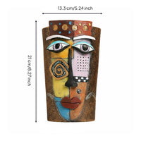 Unique Feline Face Flower Pot Cute Abstract Face Planter Decorative Head Planter Gift Idea for Living Room, Office, Balcony
