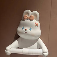 Decorative Cartoon Panda Toilet Paper Holder Long-Lasting Cartoon Roll Paper Holder Multi-Purpose Wall Mounted Creature Tissue Rack Original Design for Kitchen, Restaurant