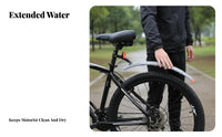 Retractable Bike Mudguard Easy to Install Bike Mudguard with Taillight Foldable Cycle Spray Guard Universal Fit for Rainy Days