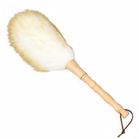 Will Not Scratch Surfaces Wool Duster Attracts Dust Like a Attracts Dust Powerfully Lambswool Duster Leather Hang Strap Instrument Cleaning Brush Easy Storage for Musicians, Music Room, Recording Studio