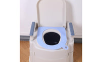 Anti-Odor Portable Commode Temporary Use Commode Chair Easy to Clean Plastic Bedside Toilet for Elderly Women, Construction Site