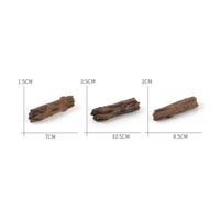 3 Pieces Tree-Stump Decorations Molded Artificial Log Sections Rustic Landscape Trees for Hobbyists, Aquarium Owners, Dioramas, Tabletop Displays