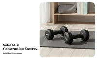 Compact Size Small Exercise Dumbbell Ergonomic Design Fixed Dumbbell Long-Lasting Construction Fitness Equipment Floor-Friendly for Women, Children, Beginners, Home Gym, Dorm Room, Office