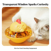 Chick Shaped Wobbler Toy Chew-Resistant Cat Brain-Teaser Feeder Mental