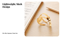 Banded Brass Saxophone Ligature Tightening Screw Gold Saxophone Mouthpiece Clamp