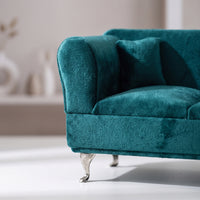Sofa Jewelry Box Velvet Jewelry Organizer with Metal Legs Decorative for Bedside Table