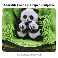 Creative Gift Panda Tear-Detachable Memo Pad Decorative Ornament Panda Tear-Detachable Notepad Includes Acrylic Display Case for Students