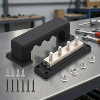 Power Distribution Block with Cover Power Distribution Block Insulated Bus Bar for Systems, Solar Setups, Invert Installations