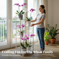 Multi-Tiered Plant Stand Floor-Standing blossom Rack with casters for homeowners