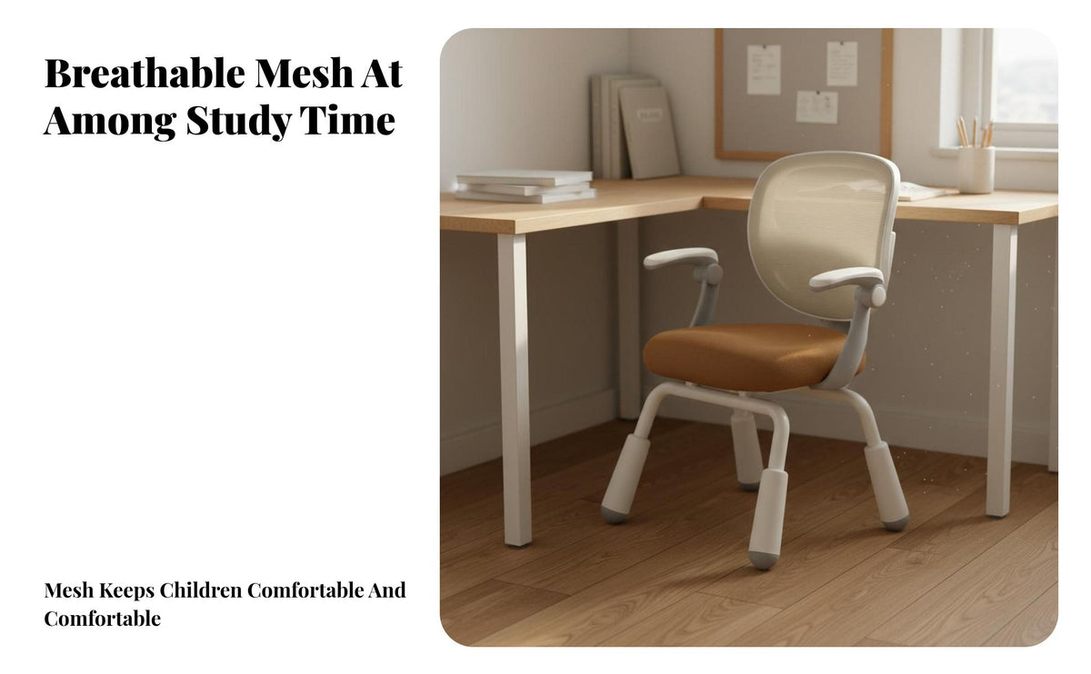 Removable and Washable Cover Adjustable Kids Study Chair Soft Backrest Kids Adjustable Desk Chair Locking Casters for Students, Teenagers, Studying, School, Bedroom, Playroom