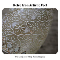 Wind Lantern Japanese-Influenced Vintage Lantern Embossed Floral for Home Display