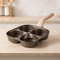 4-Cup Frying Pan Nonstick Egg Pan Ceramic Egg Skillet for Home Cooks, Families, Breakfast, Stovetop, Meal Prep