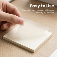 Waterproof Transparent Sticky Notes for Students Pads for Journaling Office Essentials Women, Translucent Removable Tabs See-Through