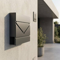 Locking Metal Mailbox Heavy-Duty Wall-Mounted Mailbox Powder Coated Metal Surface Mail Box for Home, Office