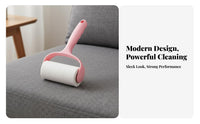 Reusable Handle Sticky Lint Roller Gentle on Clothes Pet Remover Roller 360° Rotation for Homeowners, Car Owners, Clothing, Home, Travel