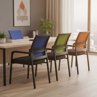 Office Chair with Mesh Back Space-Saving Stackable Chair Padded for Professionals, Students, Reception Area