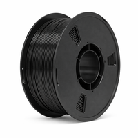 PLA 3D Printer Filament 1.75mm Black, 1KG Spool for Fused Deposition Modeling Printers, Dimensional Accuracy +/- 0.02mm