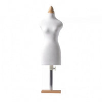 Female Dress Form Mannequin Fabric Covered Tailoring Mannequin Wooden Base