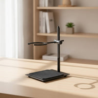 Iron Stand Circular Holder Non-Slip Metal Stand Adjustable Arm Heavy Duty for Desk