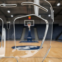 Anti-Collision Transparent Basketball Face Guard Shock Resistant Clear Basketball Face Mask Lightweight Sports Safety Gear Adjustable for Football, Training