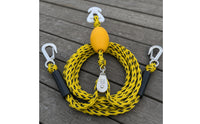 Marine Towing Rope Tow Harness with Pulley Self-Centering Boat Tow Rope with Float for Boaters, Kayakers, Water Sports, Boating