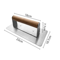 Burger Press Smooth Burger Press with Wooden Handle Even Cooking for Kitchen