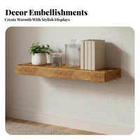 Space-Saving Wall-Mounted Shelf Set Decorative Display Floating Board Easy to Install Organizer Rack Multi-Purpose for Decorators, DIY Enthusiasts, Homeowners, Living Room, Bedroom, Kitchen, Bathroom