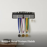 Showcase Achievements Medal Display Hanger Sturdy Steel Construction Wall Mounted Medal Hanger Easy to Install for Runners, Bedroom, Office