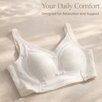 Support Bra Minimizer for Women with Thin Molded Cup and 4-Row Back Closure, Plus Size Non Wired for Large Busts, Breathable Nylon