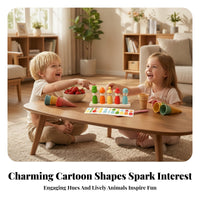 Painted Wood Child-Centered Stacking Toy Bright Colors Wooden Matching Toy for Toddlers, Preschoolers