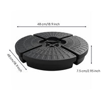 Heavy-Duty Fillable Umbrella Base with Clips Interlocking Umbrella Stand with Weights Weather-Resistant Long-Lasting for Homeowners, Anglers, Patio, Poolside, Garden