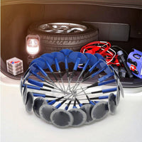 24 Pieces Leak-Sealed Fungiform Plug Seal Good Sealing Tire Repair Plug with Seal Airtight Strong Adhesion for Mechanics, Drivers, Workshop, Roadside Emergencies