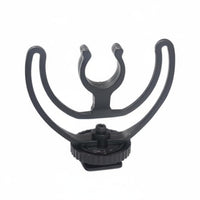 Camera Hot Shoe Mic Mount Lightweight Mic Clip PP Material Audio Device Damping Holder for Videographers, Interview Audio Production