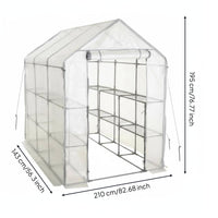 Heat Retention PE Greenhouse Tent Easy to Assemble Walkplant House Movable Portable Greenhouse Space Saving for Winter, Outdoor