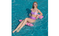 Foldable Design Inflatable Pool Lounger Long-Lasting PVC Material Inflatable Water Pool Lounger Portable for Adults, Lake, Beach