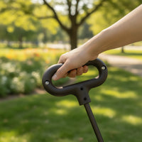 Folding Cart Handle Compatible Camping Wagon Trolley Handle with Oval Loop Grip   for Camping